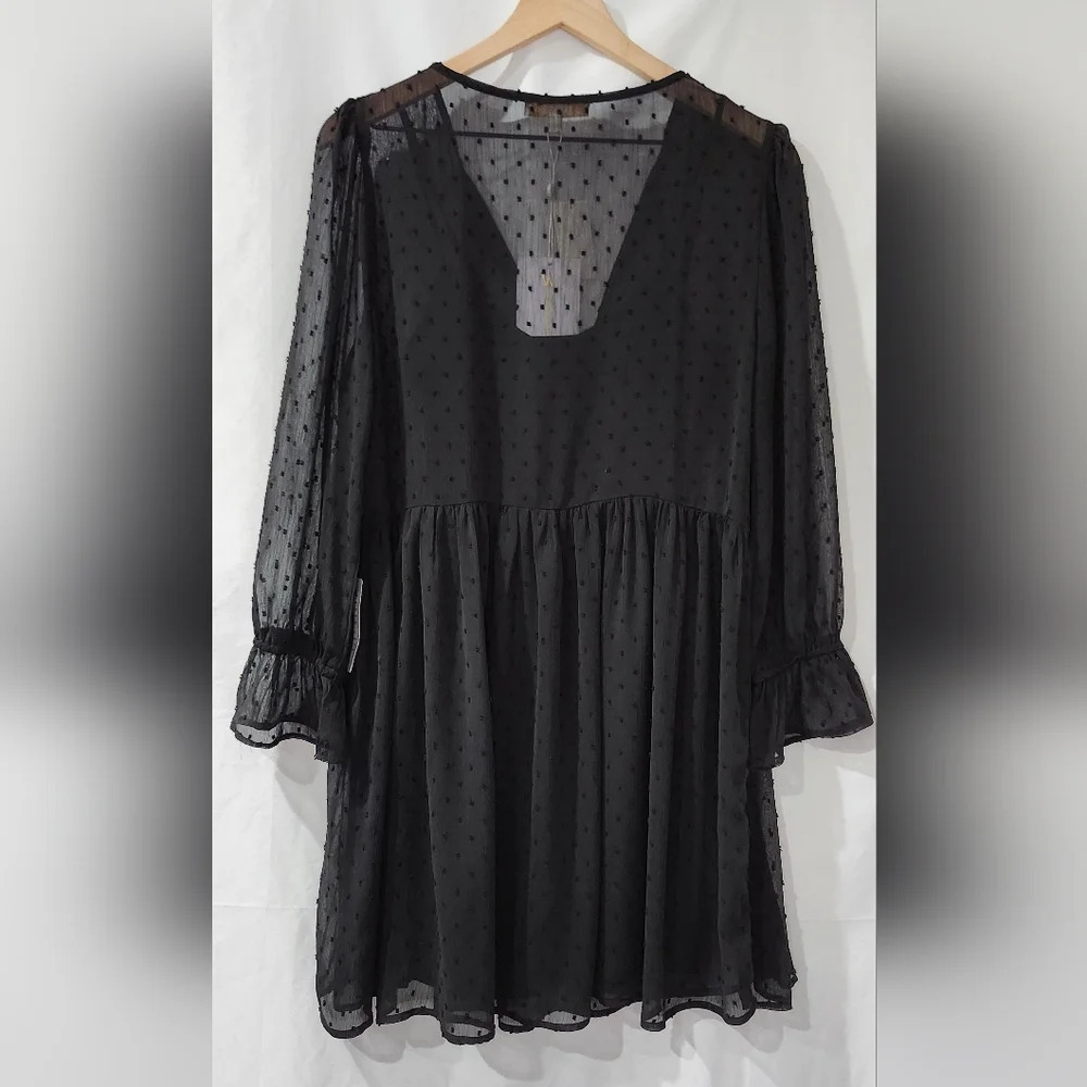 WAYF Where Are You From NWT‎ Women's Sheer Dress Size M Black Fairygoth Witchy - Picture 3 of 9